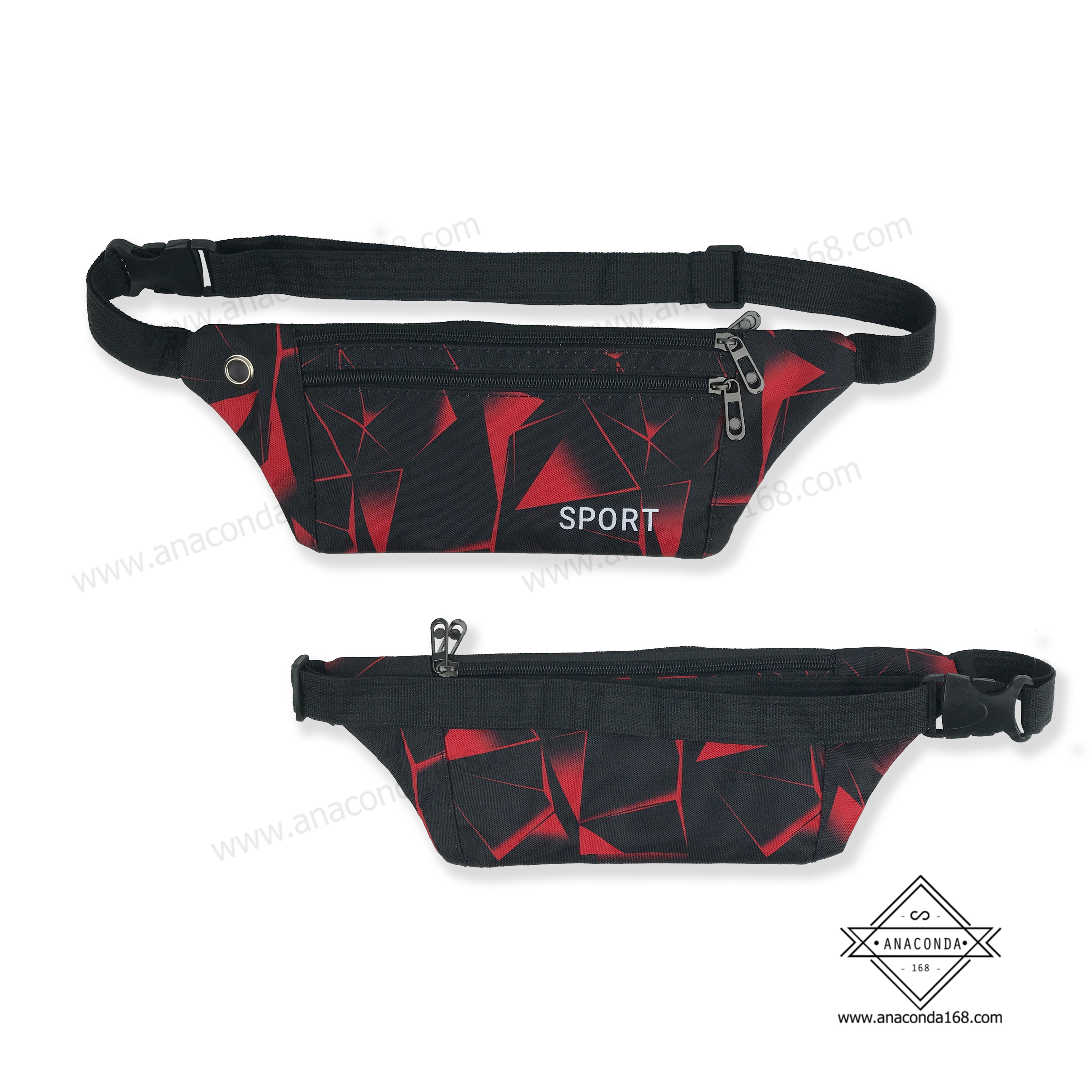 กระเป๋าคาดเอวสปอร์ต 3 ซิปแบบลาย V.6(Sport Bag)