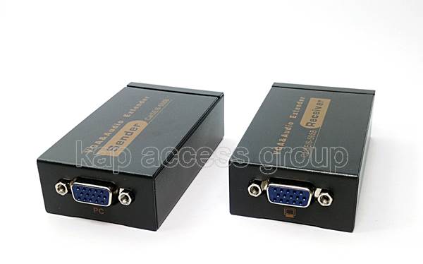 Box VGA Extender LAN (RJ45) 100M with Audio