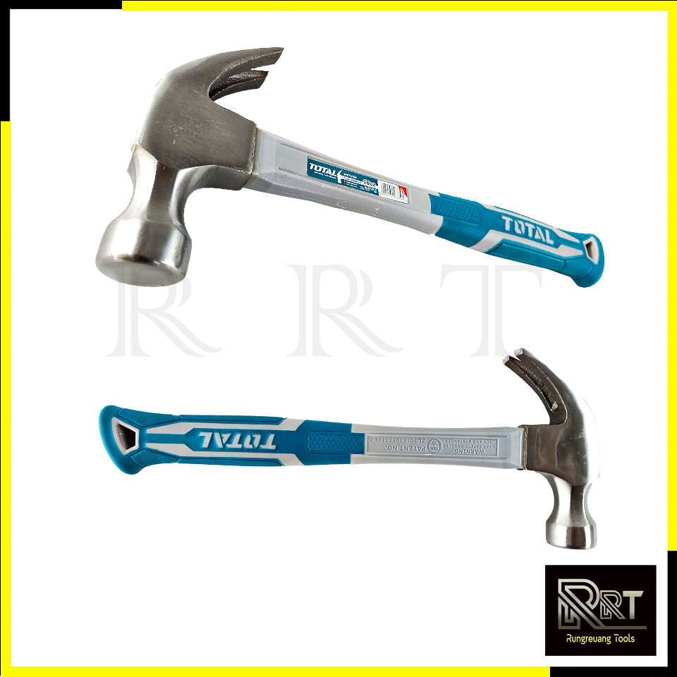 TOTAL ค้อนหงอน ด้ามไฟเบอร์ ขนาด 27mm. รุ่น THT-73166