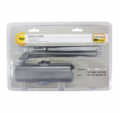 โช๊คอัพประตู ตั้งค้างไม่ได้ สีบรอนซ์ "Yale" รับน้ำหนัก 80กก.