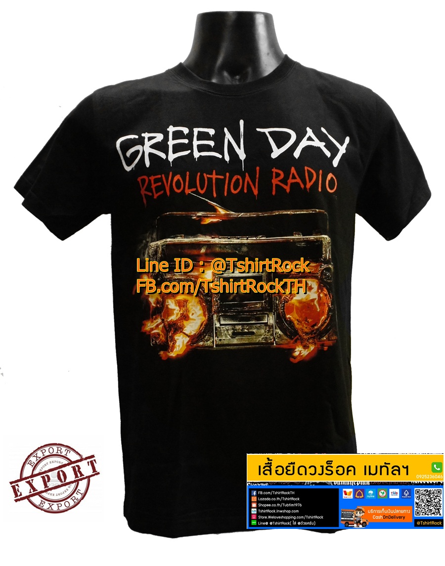 เสื้อวง GREEN DAY เสื้อยืดวงดนตรีร็อค เมทัล เสื้อร็อค กรีนเดย์ GDY1595