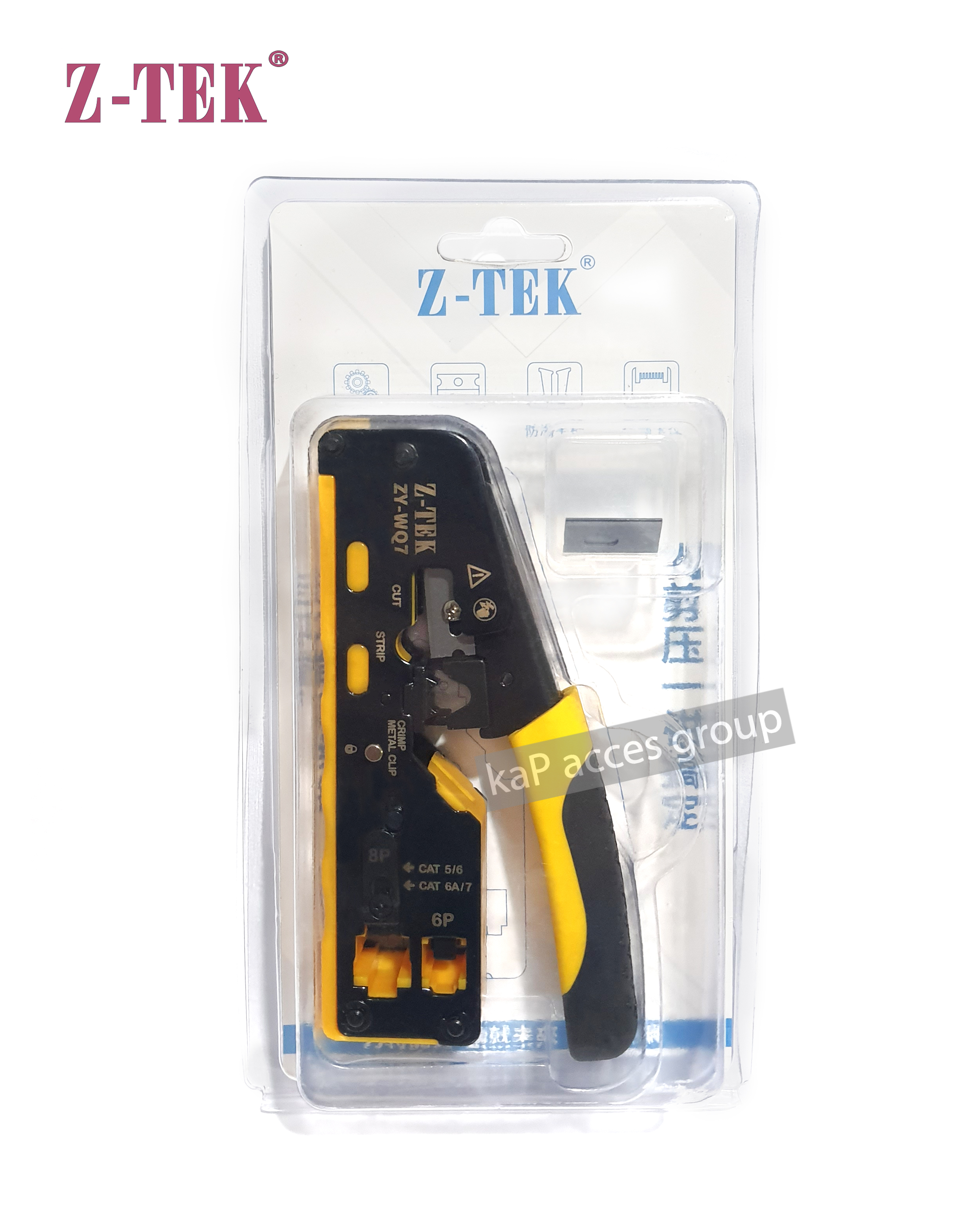 Z-TEK Tool Network Crimper Cable Crimping Tools for RJ45 Cat7 Cat6 Cat5 RJ11 RJ12 Modular Plugs (Z-TEK)