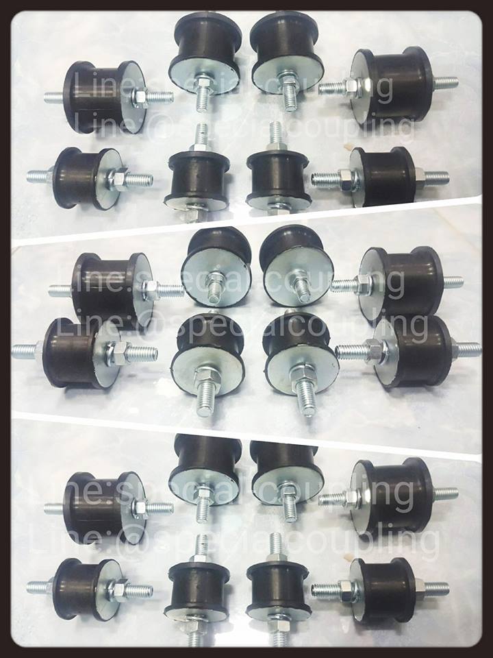 ยางรองแท่นเครื่องเกลียวนอกสองด้าน ขนาด od 45mm L 34 mm เกลียวm.8 ขนาด od 55 mm L 40 mm เกลียวm.10 ขายปลีกและส่ง ส่งขนส่ง ฟรีค่ะ