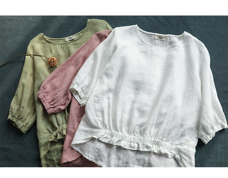 เสื้อลินินผสมฝ้ายวินเทจ