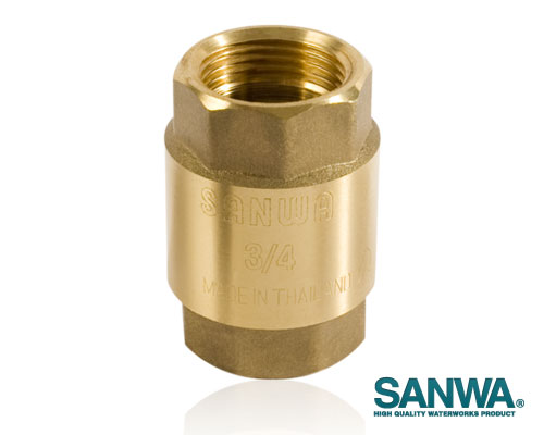 เช็ควาล์วทองเหลือง สปริง SANWA