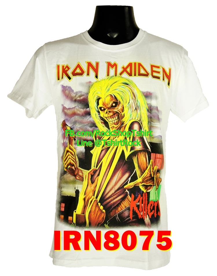 เสื้อร็อค IRON MAIDEN เสื้อวง เสื้อวินเทจ ไอเอิร์นเมเดน IRN8075
