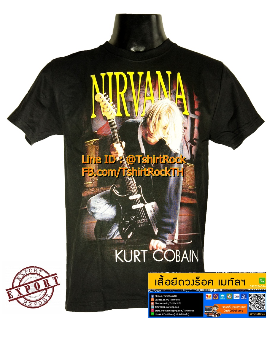 เสื้อวง NIRVANA เสื้อยืดวงดนตรีร็อค เมทัล เสื้อร็อค เนอร์วานา NIR142