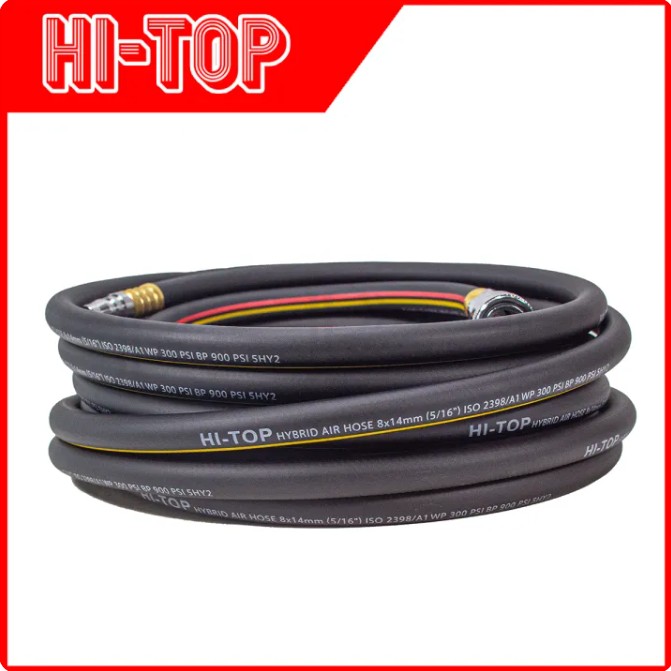 HI-TOP สายลมไฮบริด ขนาด 10 เมตร รุ่น HT8X14-10 ปลายแฉกสองด้าน PH2 รองรับแรงดันใช้งาน 300 PSI หัวแม่เหล็ก <สินค้าใหม่ HOT I'tem