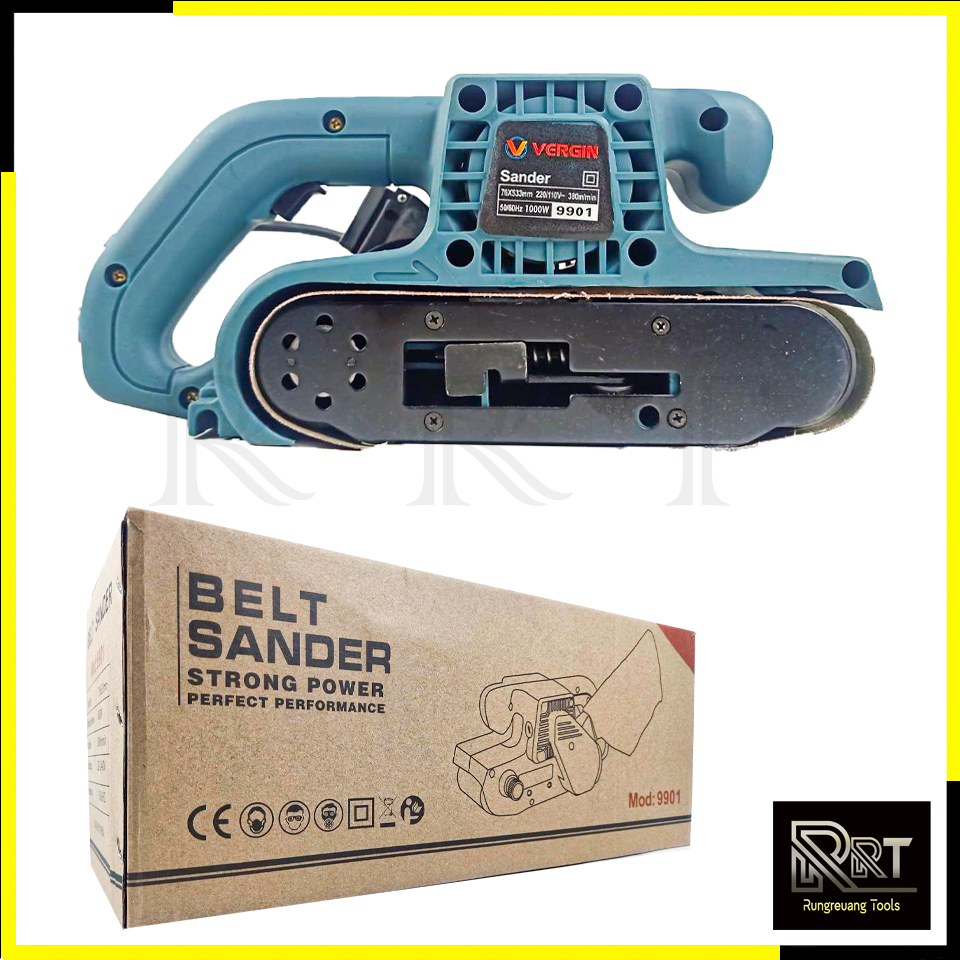 VERGIN เครื่องขัดกระดาษทราย-สายพาน(รถถัง) 3"นิ้ว รุ่น VG-9901
