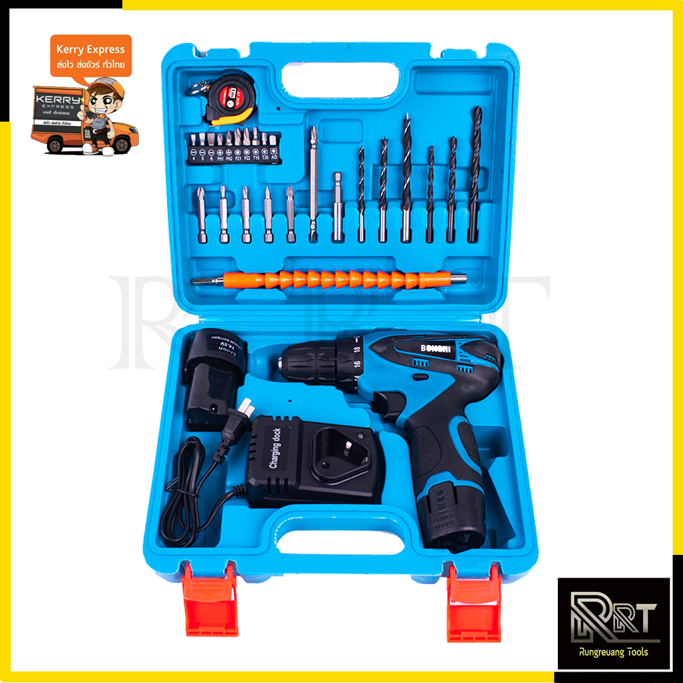 BONCHI สว่านไร้สาย รุ่น BC-330DWE แบตฯ14.5v พร้อมชุดอุปกรณ์ 25PC