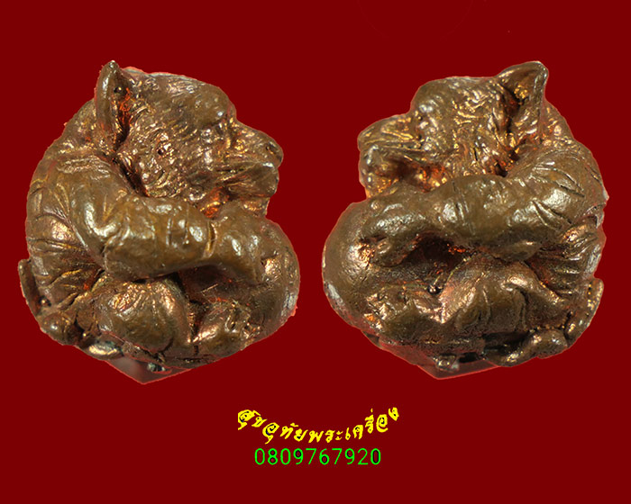 407.ลูกอมพญาเสือ หลวงเตี่ย วัดเวฬุวนาราม จ.นครปฐม ใบแนบเดิมน่าบูชาครับ