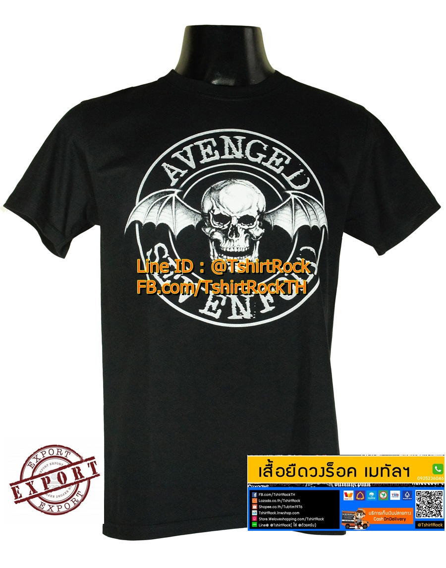 เสื้อวง AVENGED SEVENFOLD เสื้อยืดวงดนตรีร็อค เมทัล เสื้อร็อค อะเว็นจด์เซเวนโฟลด์ A7X A7X1447