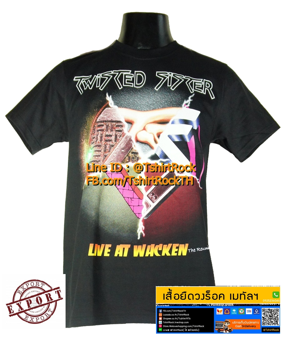 เสื้อวง TWISTED SISTER เสื้อยืดวงดนตรีร็อค เมทัล เสื้อร็อค TSR1622