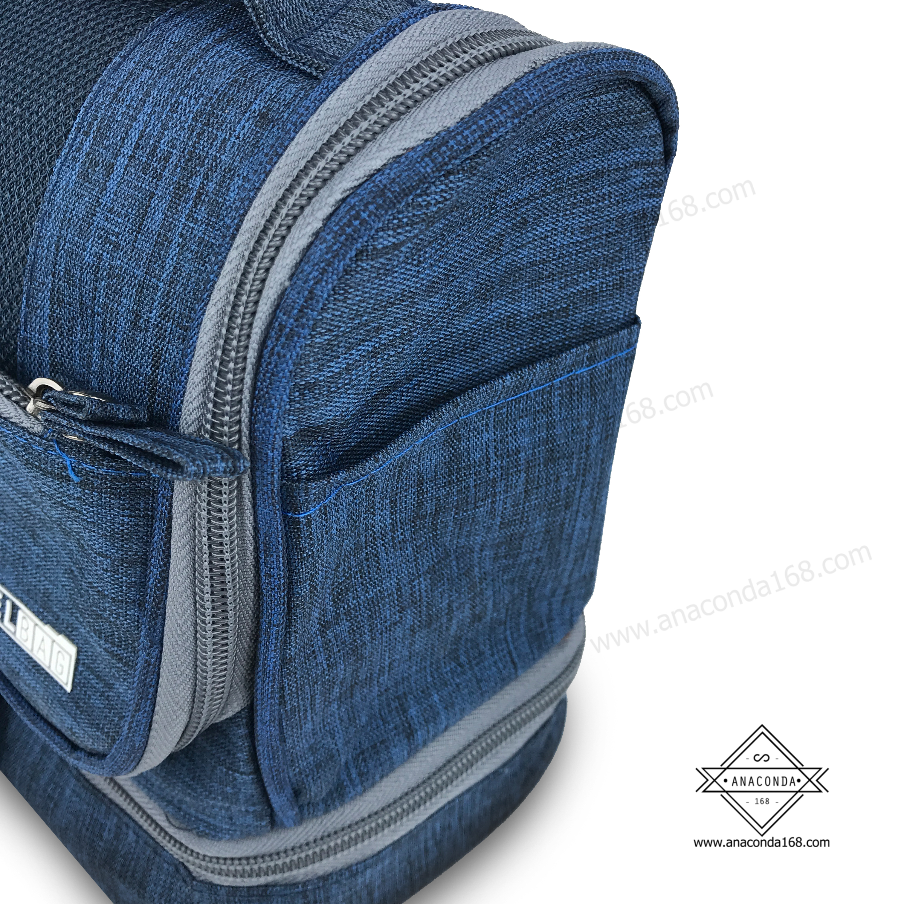 กระเป๋าจัดระเบียบอุปกรณ์อาบน้ำ-เครื่องสำอาง 2 ชั้น มีหูหิ้ว