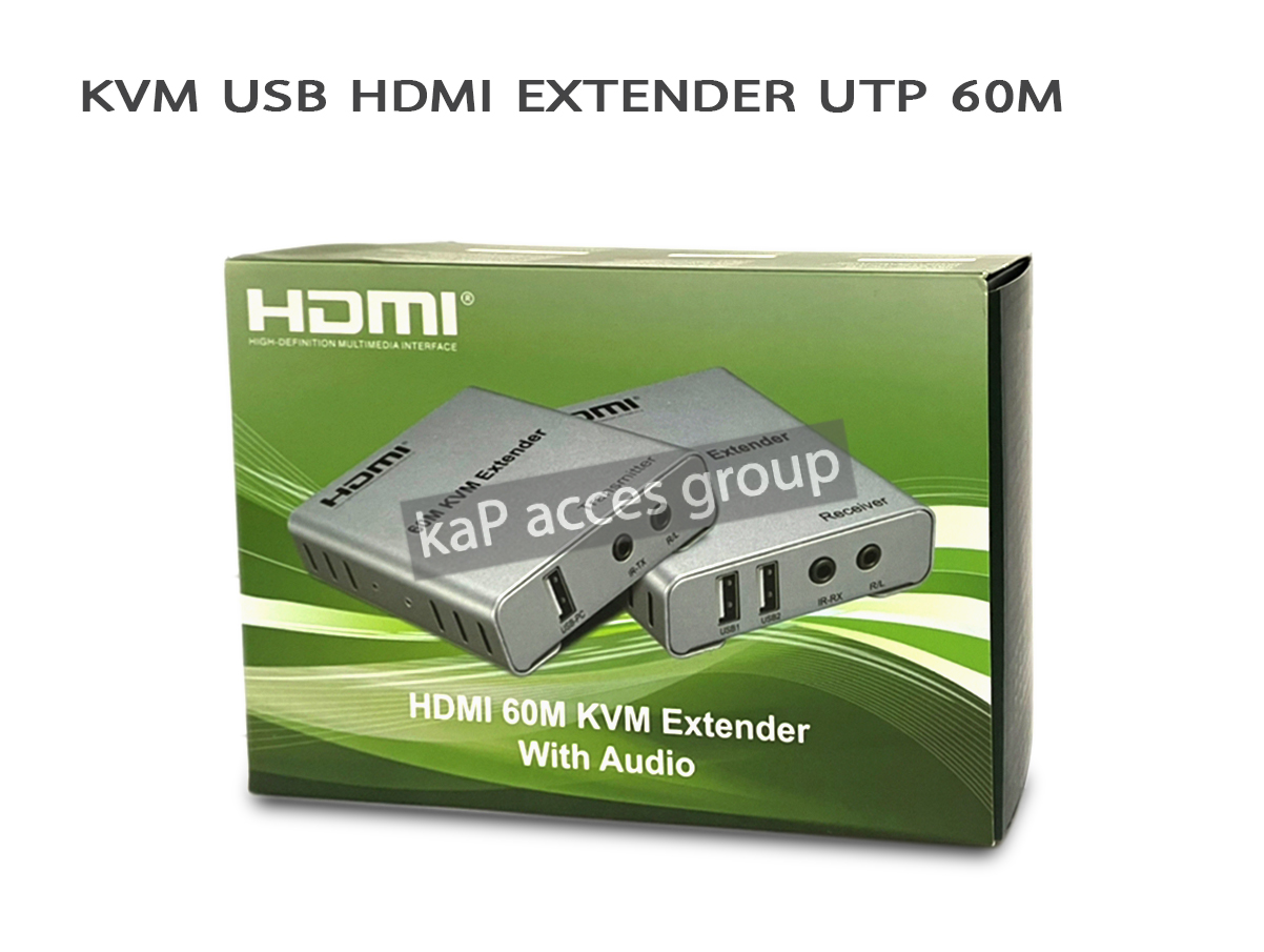 HDMI KVM USB EXTENDER UTP LAN Cat5e/ Cat6 (60M)