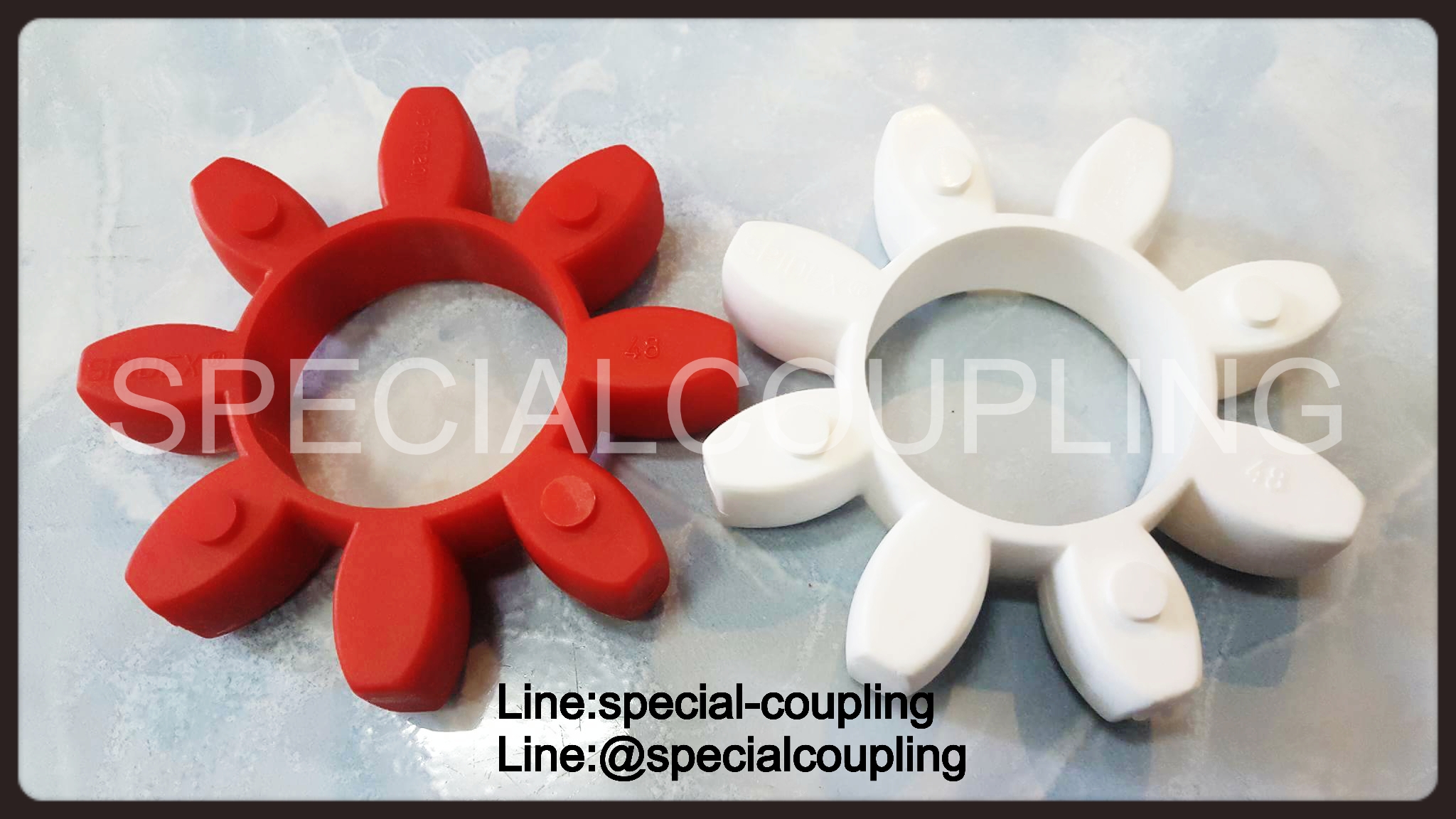 Spidex size.48 Red&white&Green&black Urethane Spider Only (ยางยอยSpidex size.48 ยูรีเทน )