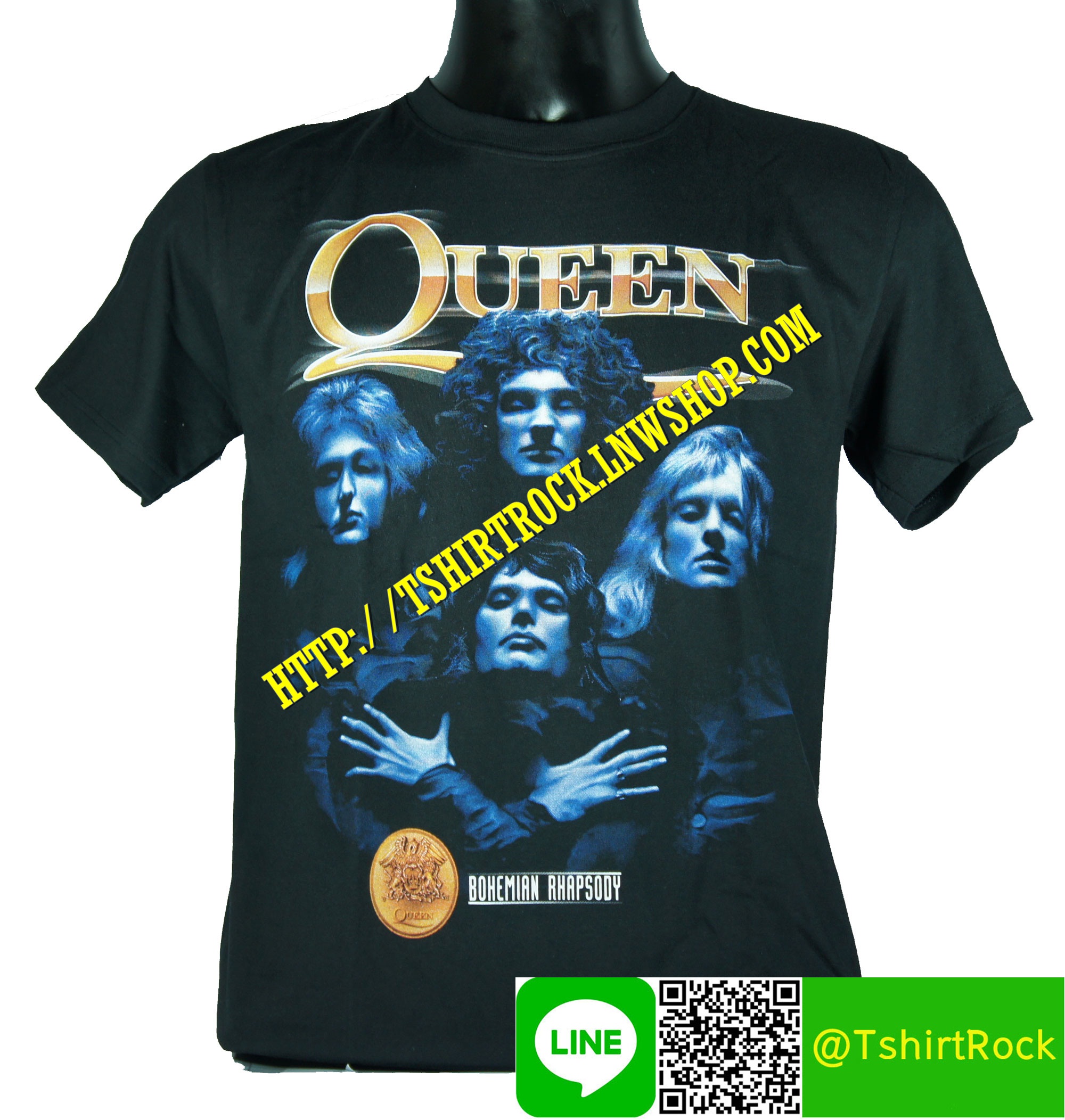 QUEEN เสื้อยืดวงร็อค เมทัล ดนตรี เสื้อวงควีน QUN757