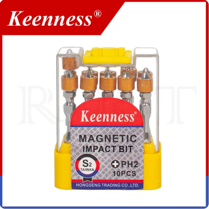 KEENNESS ดอกไขควงปลอกแม่เหล็ก 1 ชุด 10 ดอก แข็งแรง ทนทาน ผลิตจากวัสดุคุณภาพสูง แยกปลอกออกได้