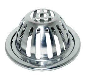 ตะแกรงน้ำทิ้งหลังคา (Roof Drain) สแตนเลส ทรงกลม