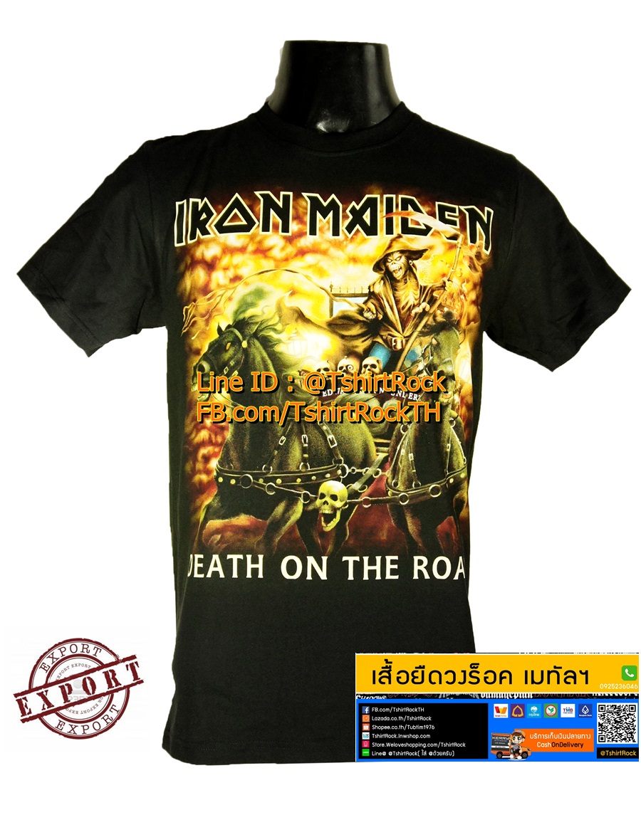 เสื้อวง IRON MAIDEN เสื้อยืดวงดนตรีร็อค เมทัล เสื้อร็อค ไอเอิร์นเมเดน IRN586