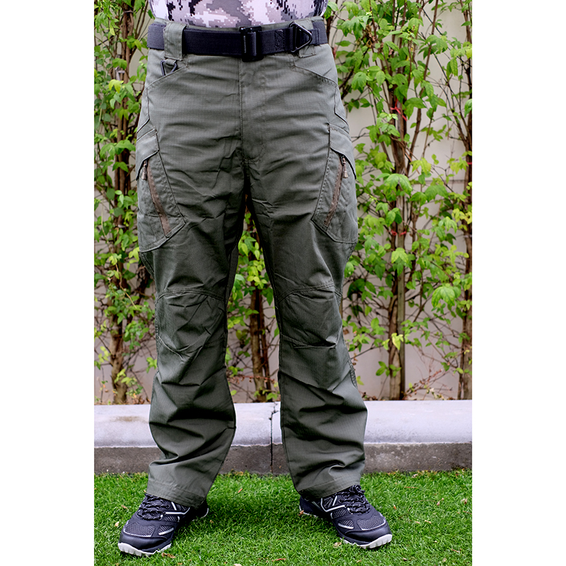 กางเกงยุทธวิธีแบรนด์ The Tank รุ่น IX9c เนื้อผ้าริปสต๊อป กางเกงใส่เดินป่า กางเกงขับบิ๊กไบค์ กางเกงทำงานภาคสนาม (สีเขียว)