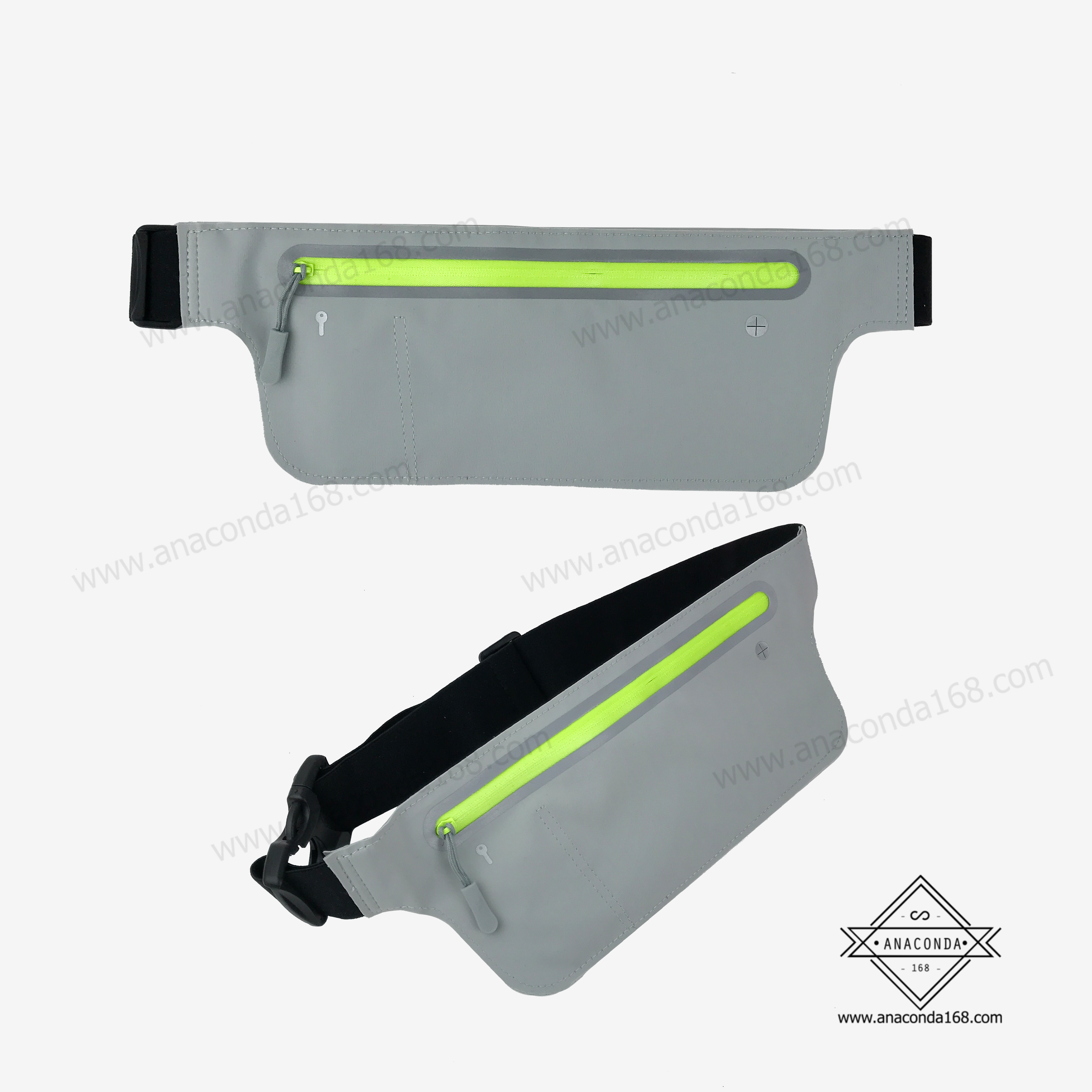 กระเป๋าคาดเอวสปอร์ตทรงเหลี่ยมสีพื้น