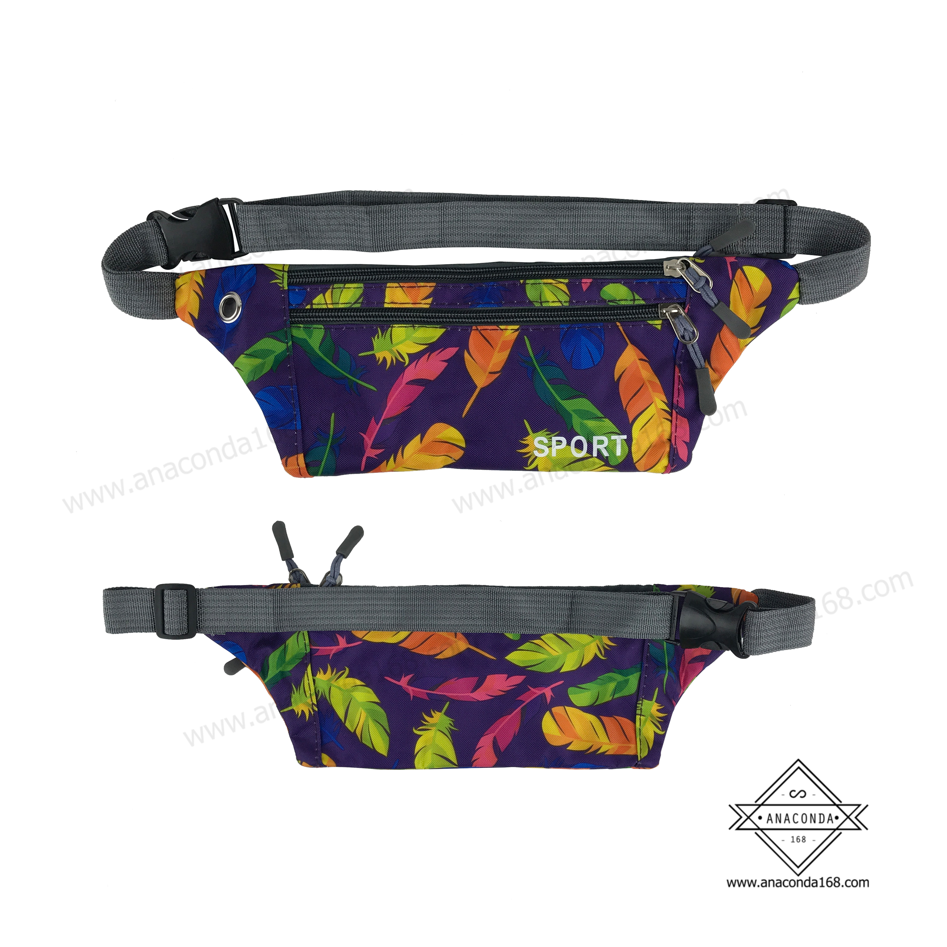 กระเป๋าคาดเอวสปอร์ต 3 ซิปแบบลาย V.5(Sport Bag)