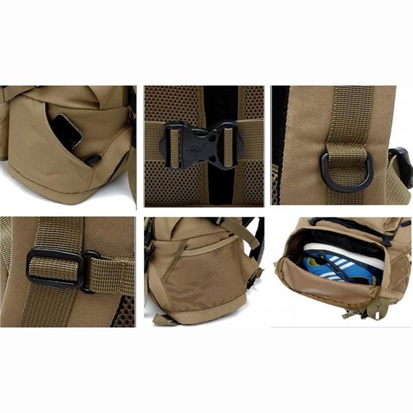 Local Lion เป้สะพายหลัง backpack สีแดง ขนาด 40L รุ่น068 แถมฟรี มีดการ์ด