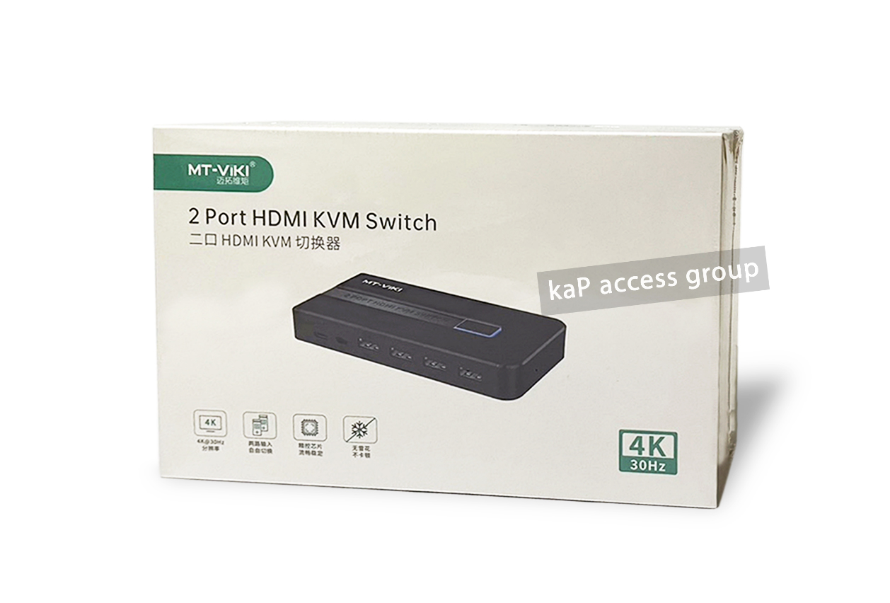 MT-VIKI MT-ViKi HDMI V2.0 KVM 2 PORT(4K 30Hz) MT-KH2 NEW