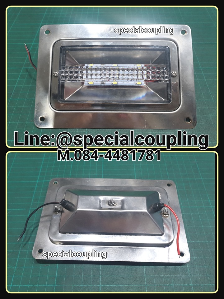 จำหน่ายไฟเพดานรถตู้ห้องเย็น sus304 ไฟLed 12v ขนาด กว้าง 12cm ยาว 18cm พร้อมส่งคะ