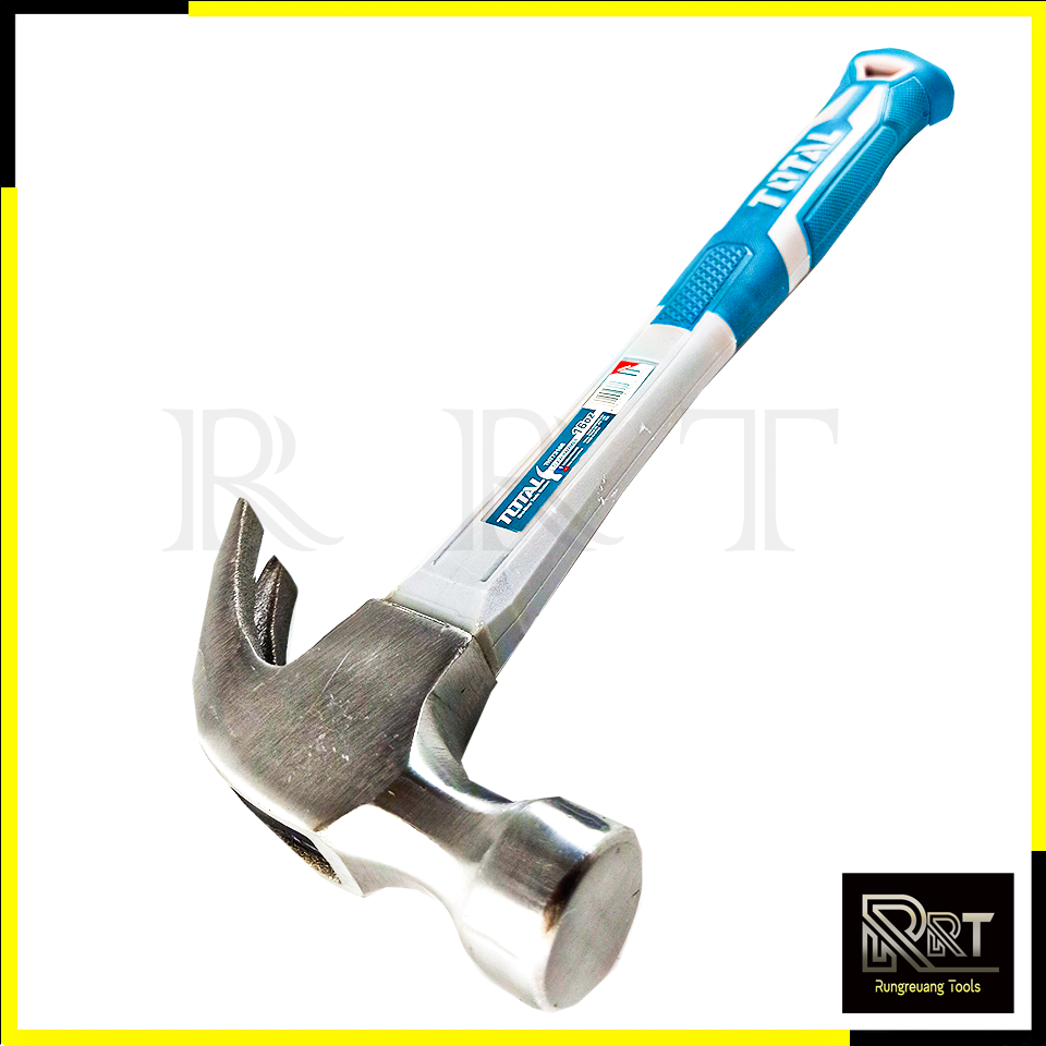 TOTAL ค้อนหงอน ด้ามไฟเบอร์ ขนาด 27mm. รุ่น THT-73166
