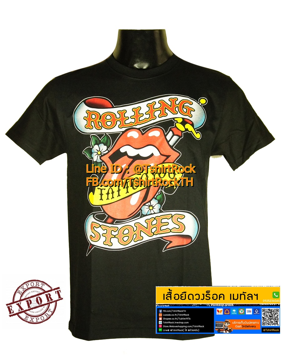 เสื้อวง THE ROLLING STONES เสื้อยืดวงดนตรีร็อค เมทัล เสื้อร็อค เดอะโรลลิงสโตนส์ RTN943
