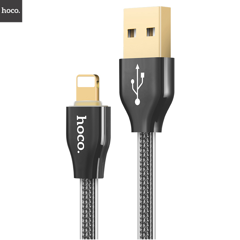 สายชาร์ทเจลลี่ หัวไอโฟน สายแบน หัวทอง ชาร์ทเร็ว ทนทาน ไม่พันกันแน่นอน X7 Golden Jelly dazzling charging cable 1.2m 2.4A for Apple Lightning