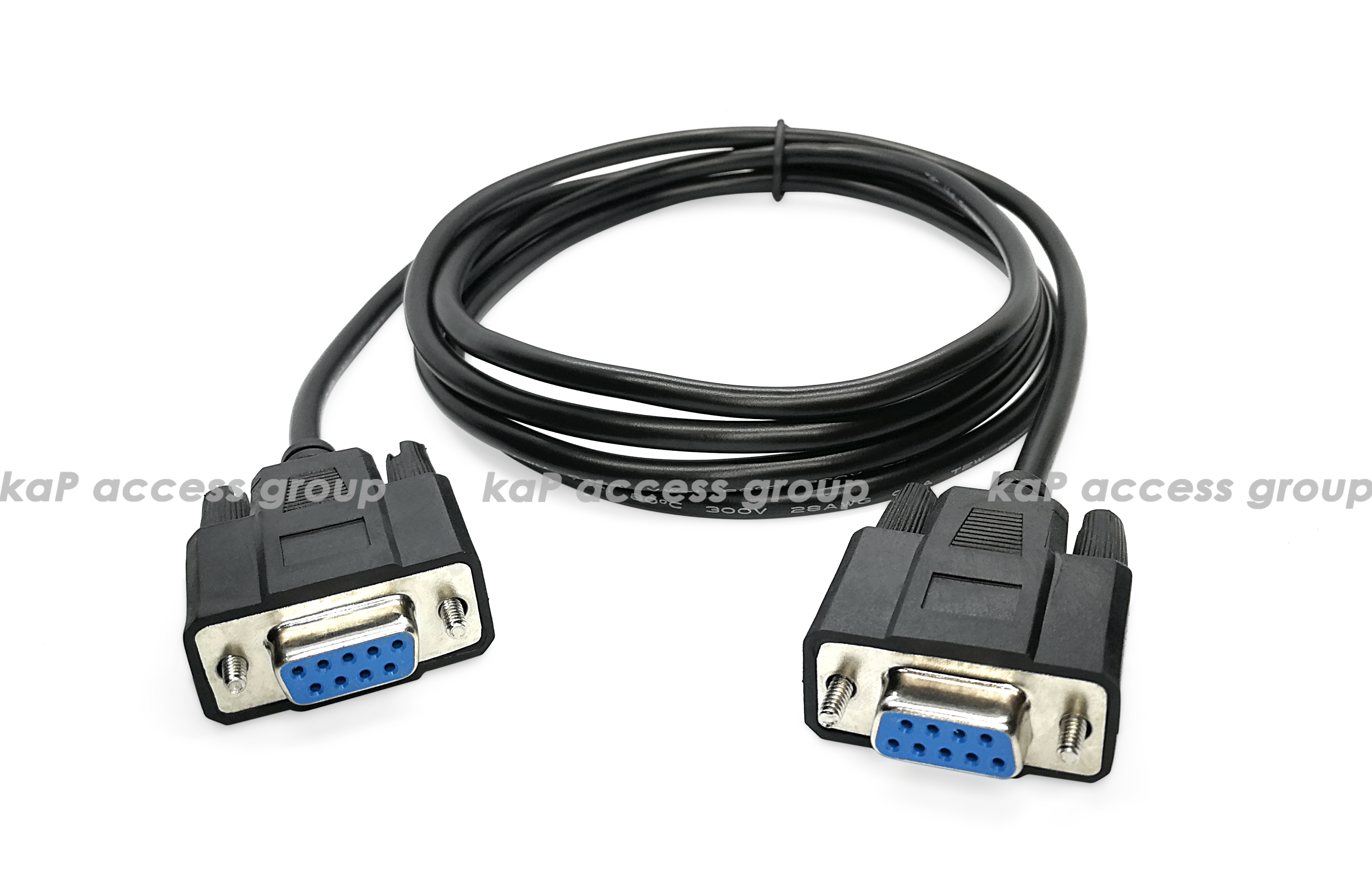 สาย SERIAL DB9 เมีย/ เมีย แบบสายไข้ว Cross (พิน3,4) Null Modem Cord Cross TX/RX line for Data Com ความยาว 3 เมตร