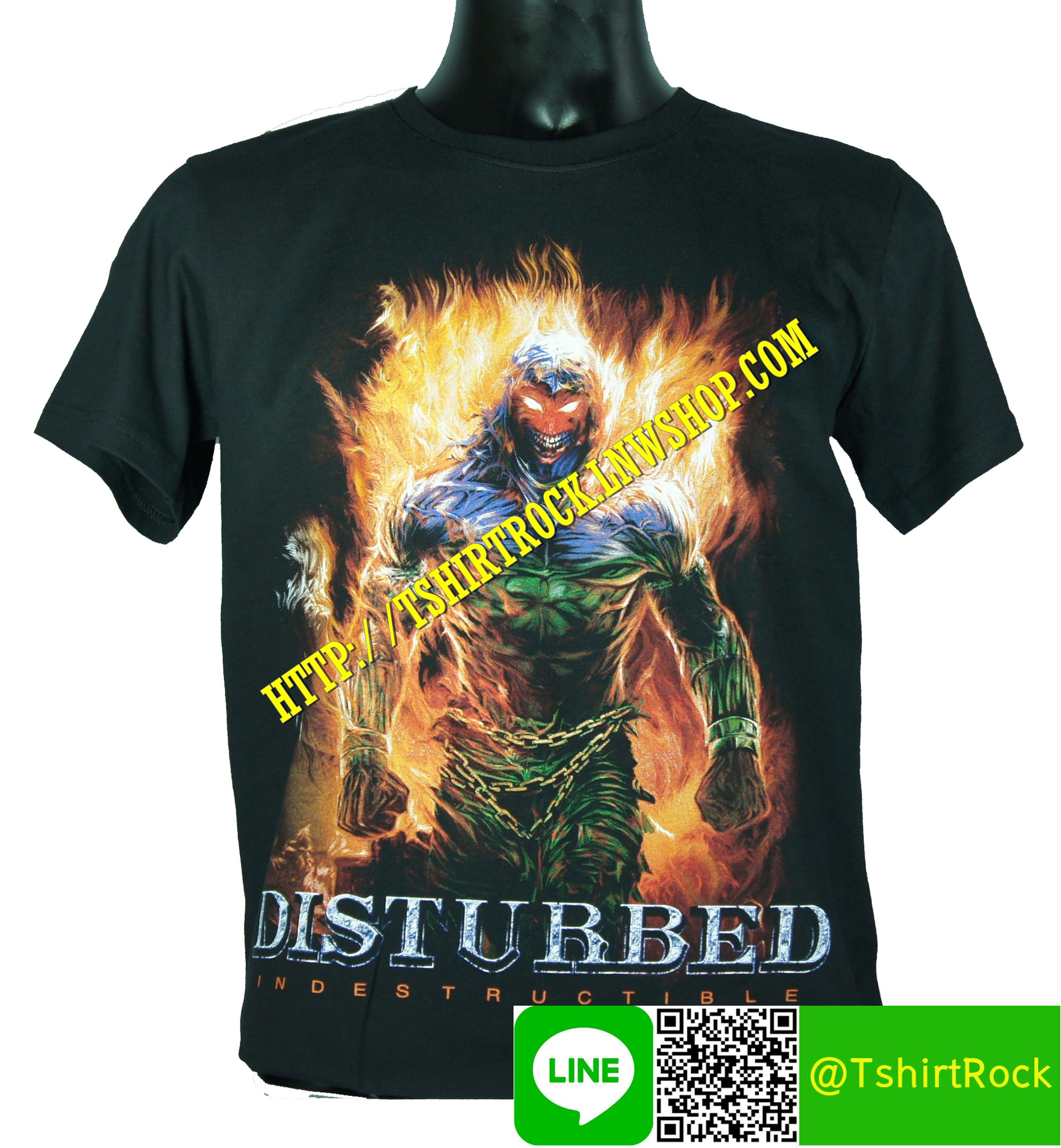 DISTURBED เสื้อยืดวงร็อค เมทัล ดนตรี เสื้อวงดิสเทิร์บ DTB931