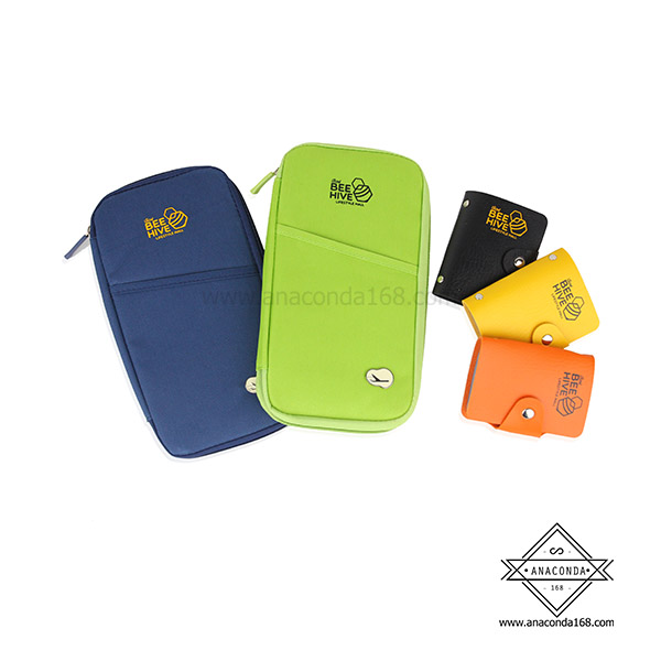 กระเป๋าใส่พาสปอร์ต (passport bag) สกรีนโลโก้