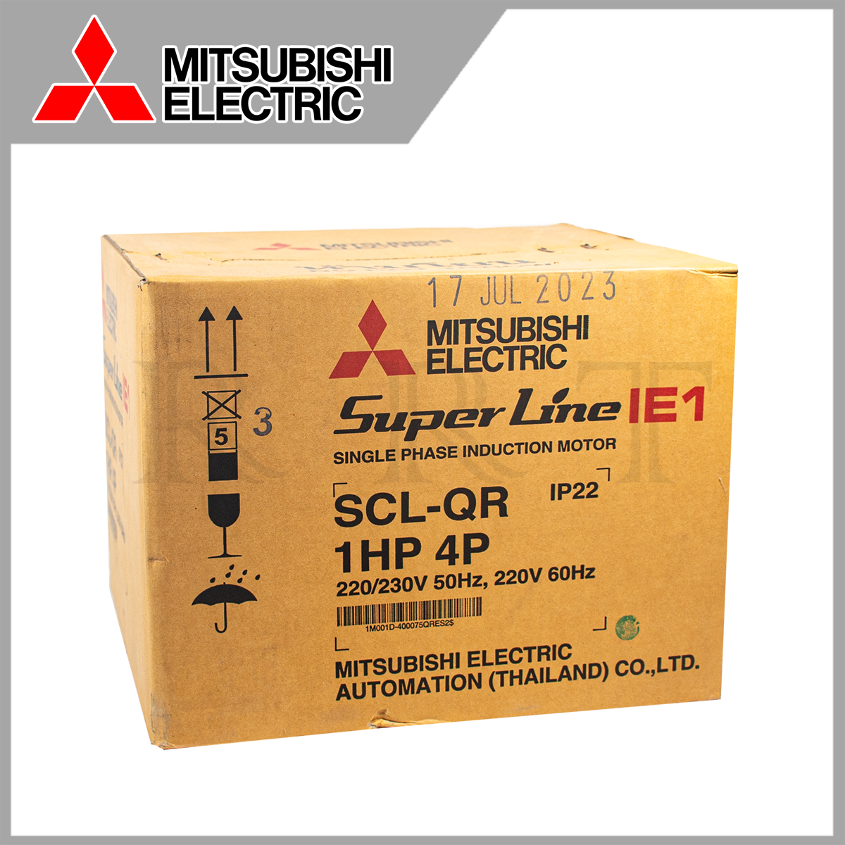 MITSUBISHI มอเตอร์ไฟฟ้า 220V มอเตอร์ 1HP ความเร็วรอบ1450rpm