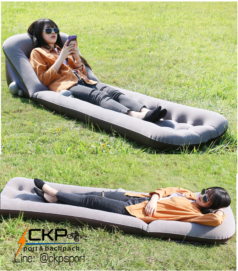 โซฟาเป่าลมแบบเหยียบ เบาะรองนอนแบบพกพา สำหรับตั้งแคมป์