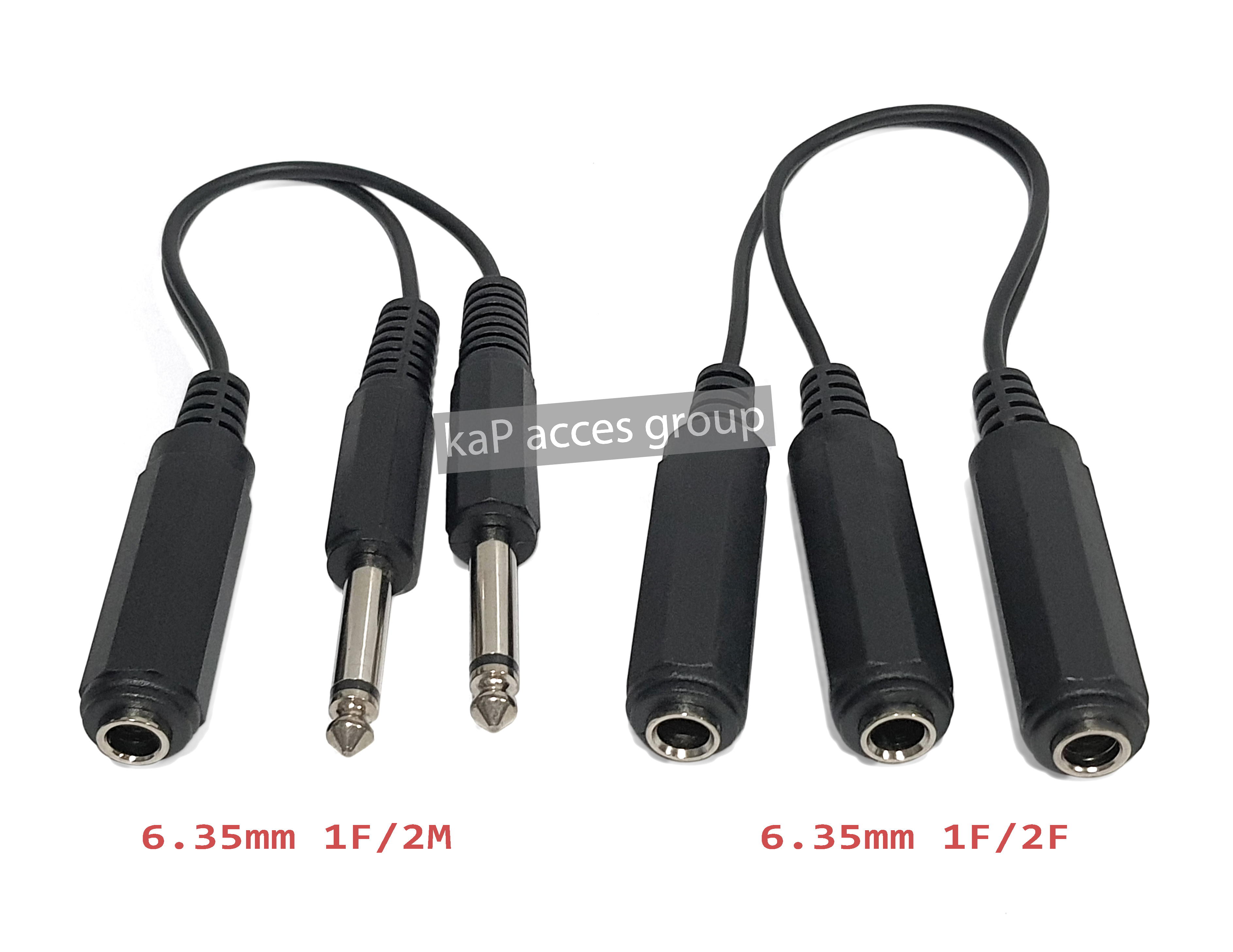 6.35mm. to Y 6.35mm. MALE / FEMALE JACK CABLE ADAPTER