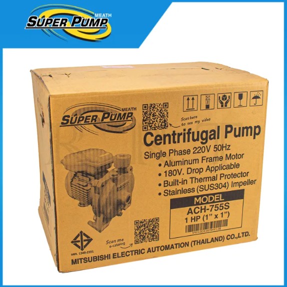 MITSUBISHI ปั๊มหอยโข่ง SUPER PUMP รุ่น ACH -755S