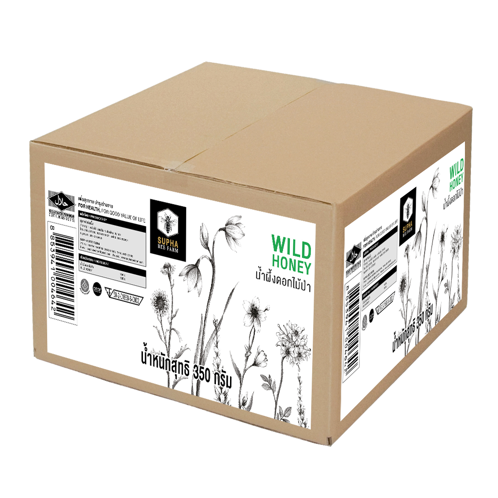น้ำผึ้งดอกไม้ป่า 350 กรัม (ยกลัง) (Wild Honey 350g 20 pcs)