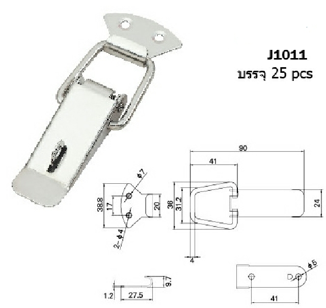 กิ๊บล็อคสแตนเลส J1011,1012รุ่นมีหู