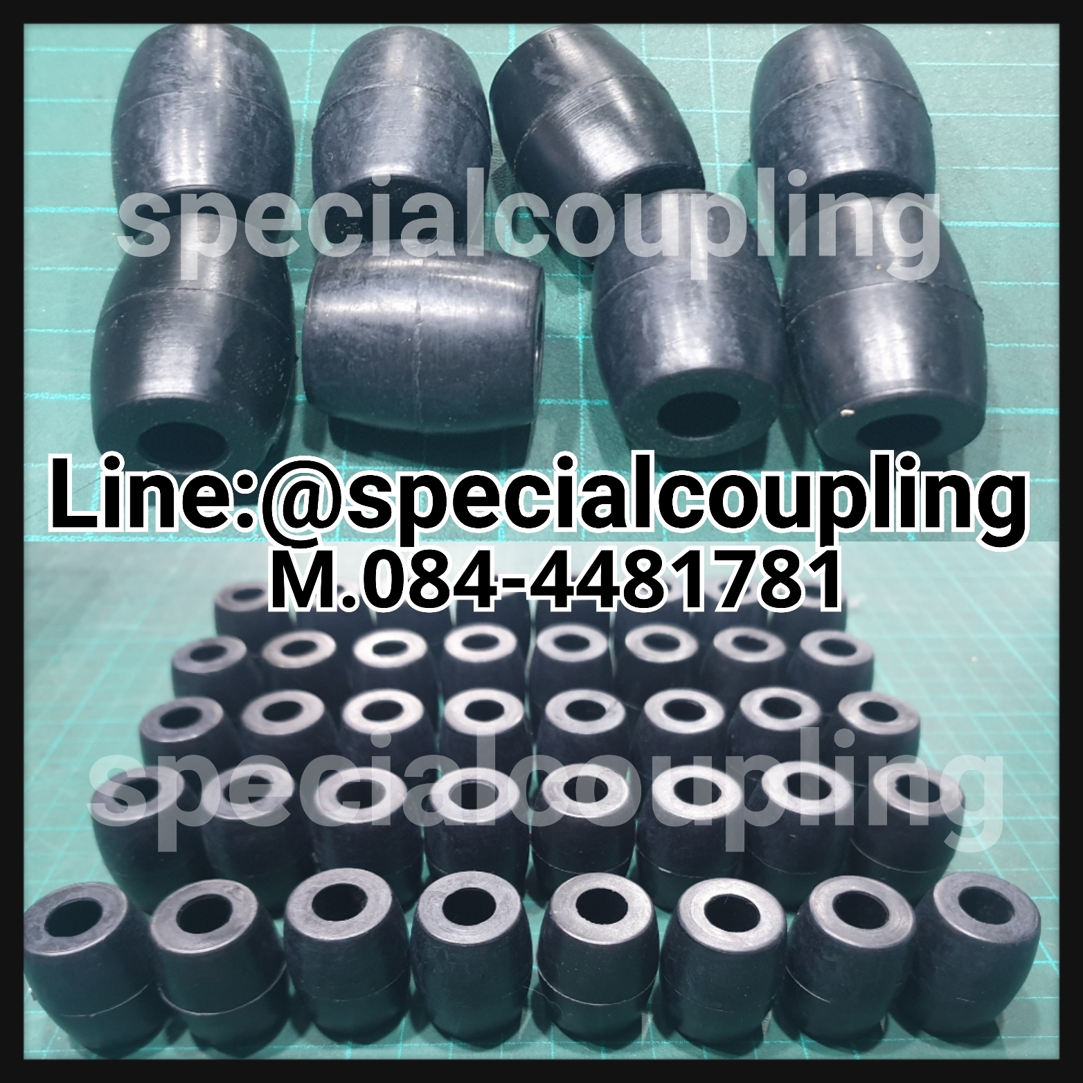 บุชยางNBRทรงโอ่ง ขนาด ID 10 x OD 24 x L 28 mm.