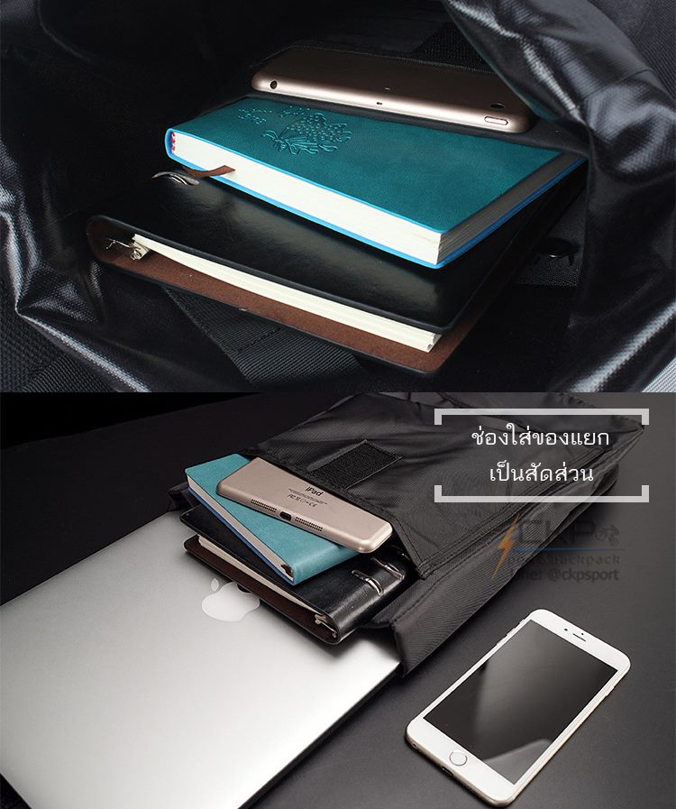 กระเป๋าเป้กันน้ำ 100% Rhinowalk รุ่น TF710 สีดำ