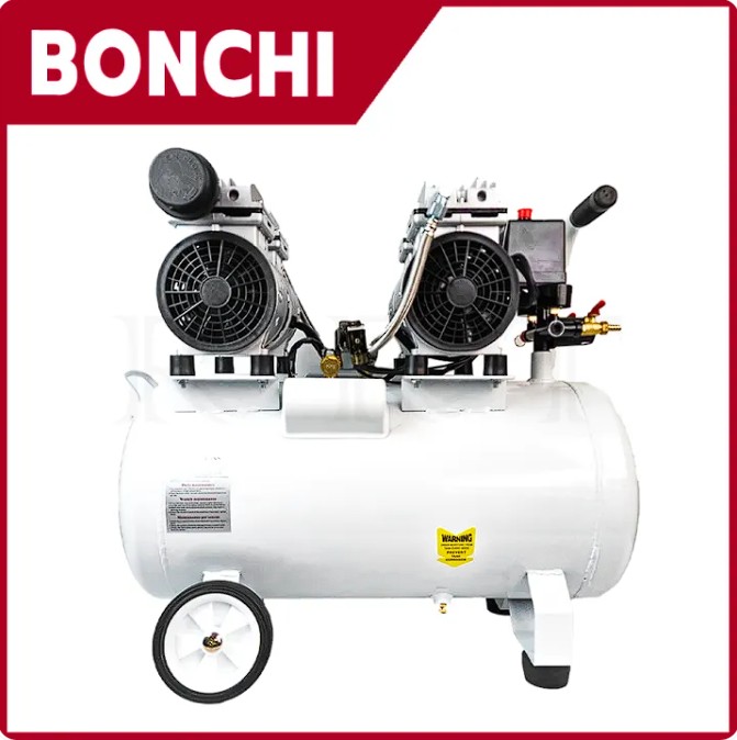 BONCHI ปั้มลม Oil Free 50ลิตร รุ่น BC-OF50L <เสียงเงียบ ปั้มเร็ว>