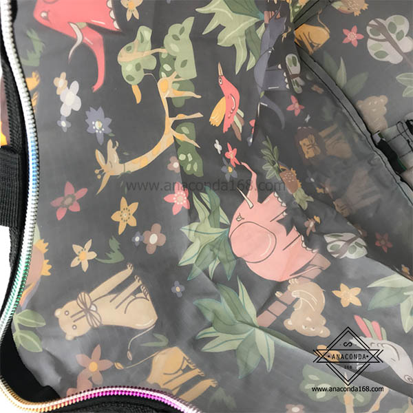 กระเป๋าพับได้เนื้อผ้าหนามีซิปปิด รุ่นซิปรอบ(Shopping Bag)