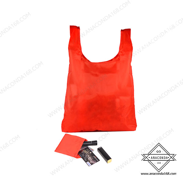 กระเป๋าช็อปปิ้งพับเก็บได้ BAGCU สีพื้น (Shopping Bag)