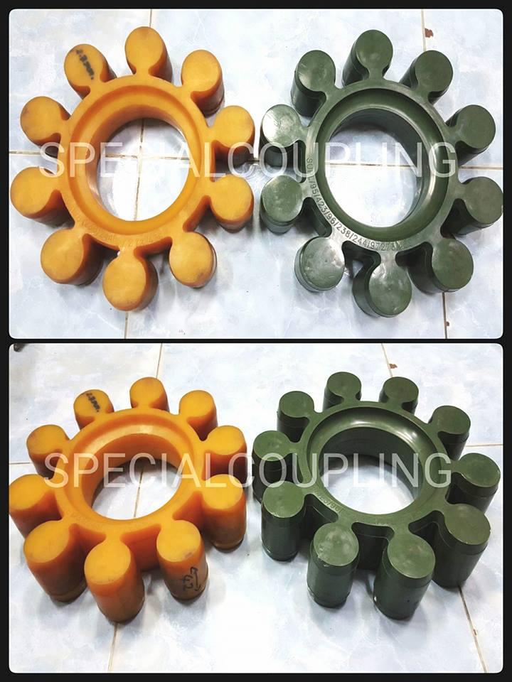 งานตามตัวอย่าง Spider urethane Green size.OD 260 MM id 128mm L 74mm ความแข็ง 94 shore A รับผลิตมีจำนวนค่ะ