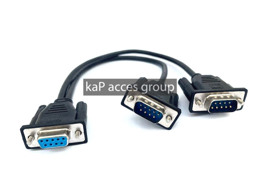 สาย DB9 (Serial) เมีย Y DB9 ผู้ 1/2 (ความยาว 26ซม.) Serial/rs232