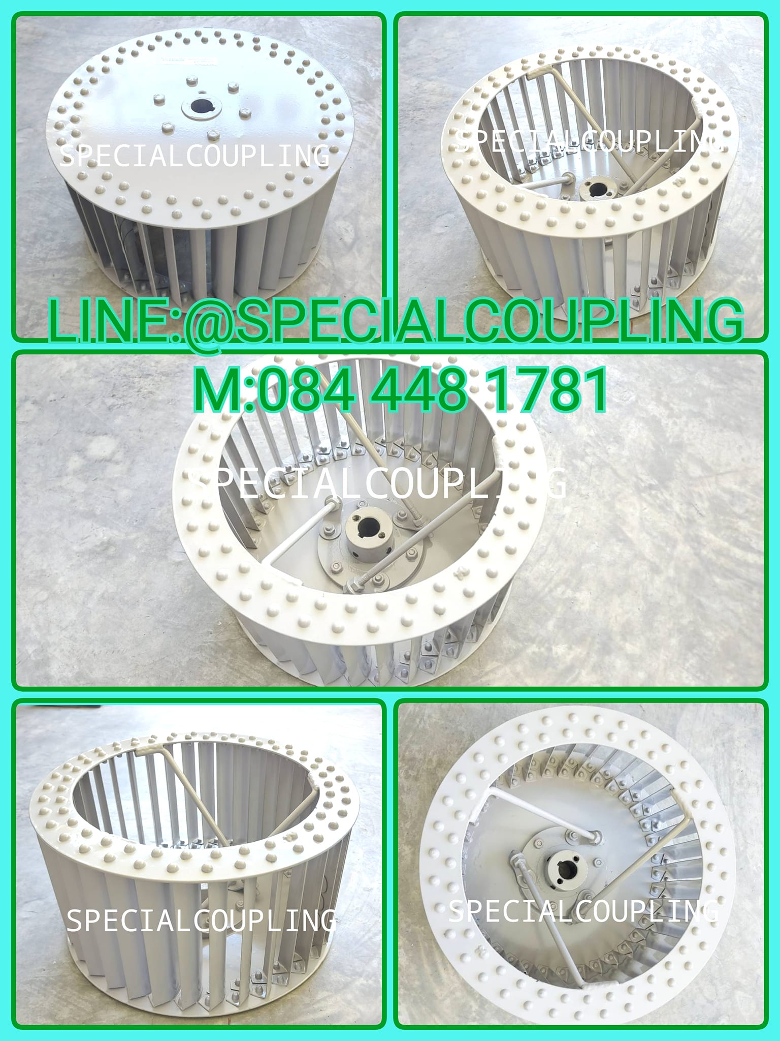 รับผลิตใบพัดลมกรงกระรอก เหล็กพ่นสีอบร้อนพร้อมบาลานส์ แบบย้ำน้อต ขนาด od15" L7"1/2" รอสินค้า10 วันคะ สอบถามได้คะ
